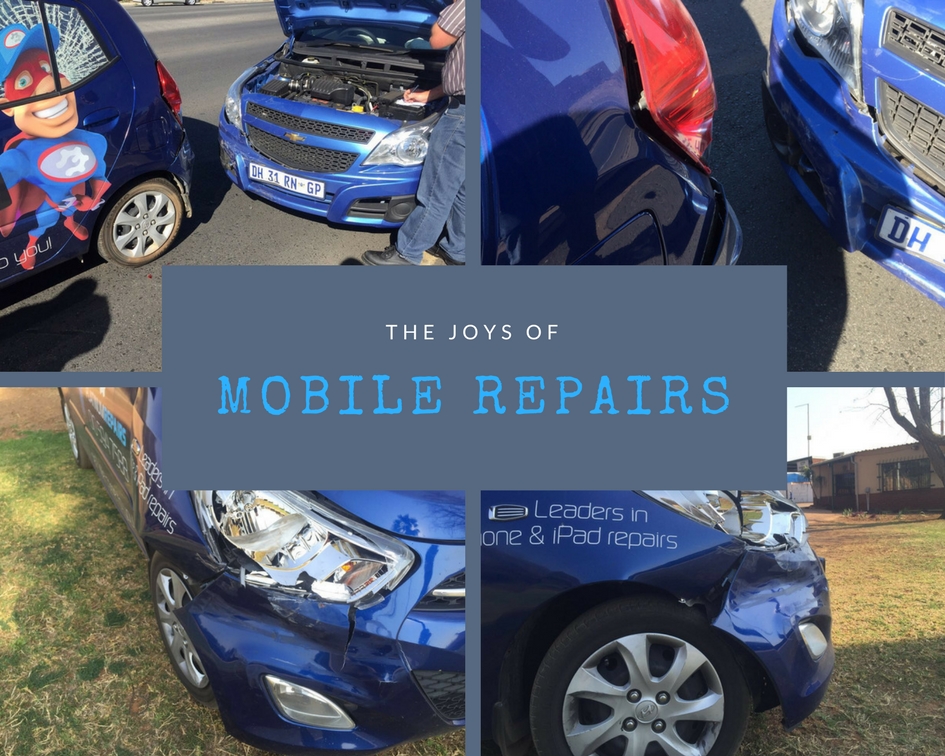 Car accidents while going to repair phones